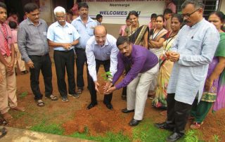 Tree plantationtree saplings distribution programme at Navachethana School Neermarga